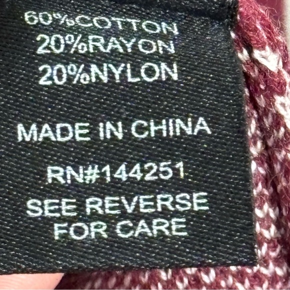 Art of Rhetoric Burgundy White collared full button cardigan sweater. Men’s M - Picture 7 of 7